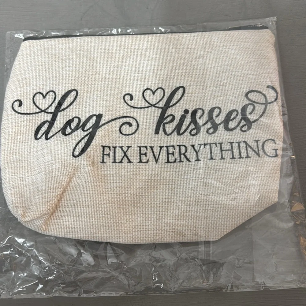 Makeup Bag Dog Kisses Fix Everything